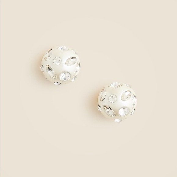 COPY - NWOT J Crew Elegant Pearl and Crystal Stud Earrings - Picture 1 of 3